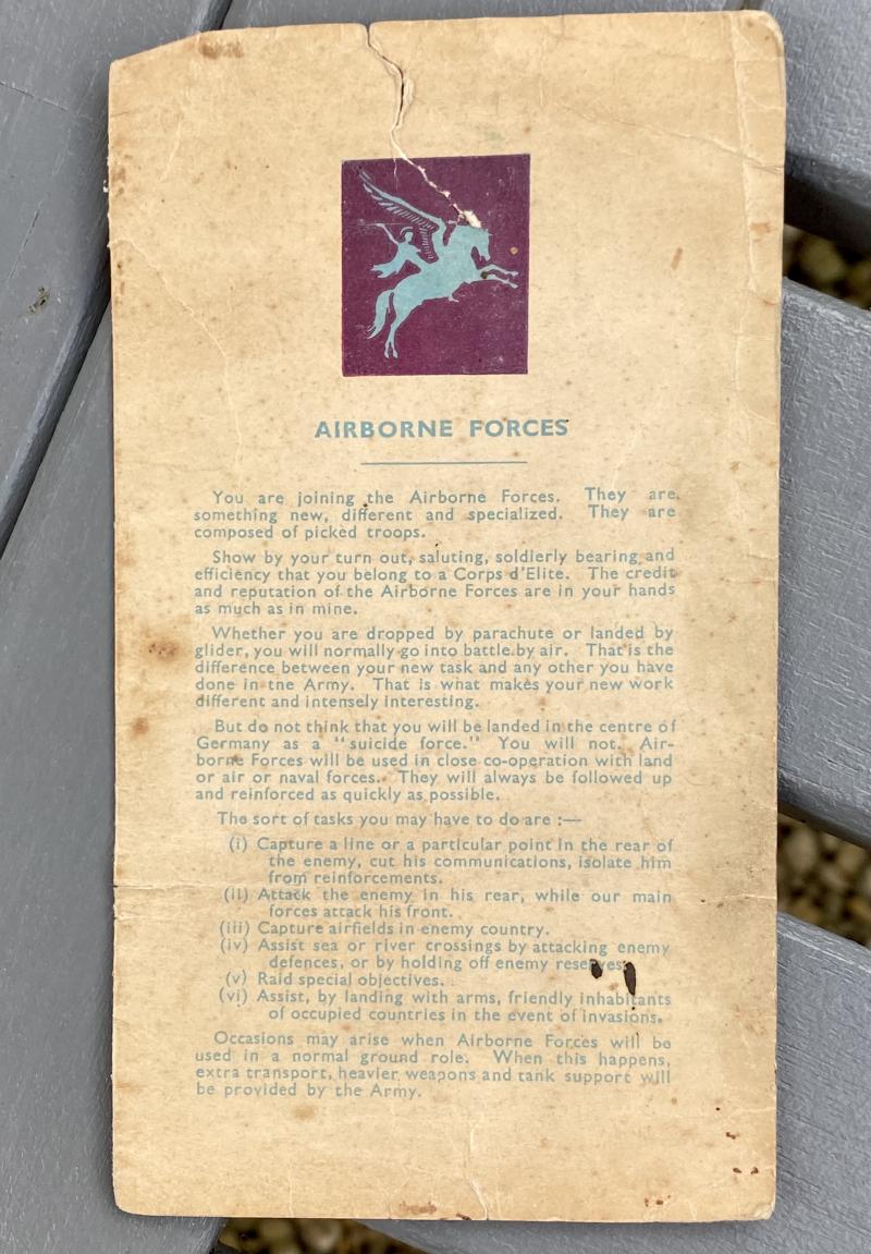 Airborne Forces Recruitment Card