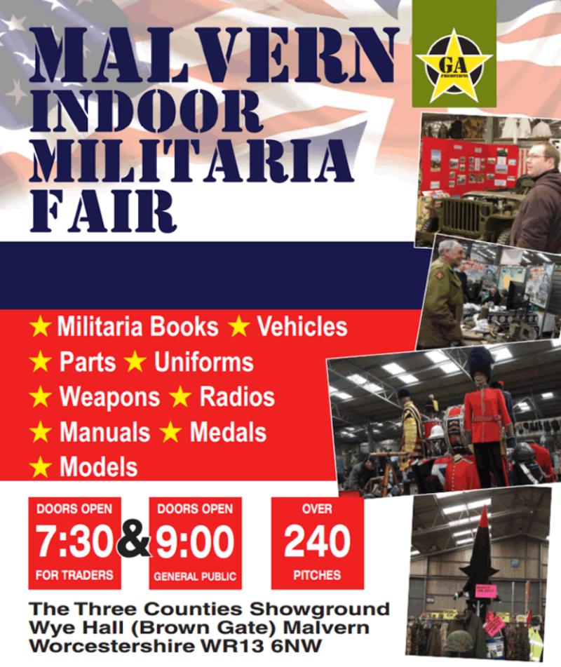 Malvern Militaria Indoor Fair 19/10/25